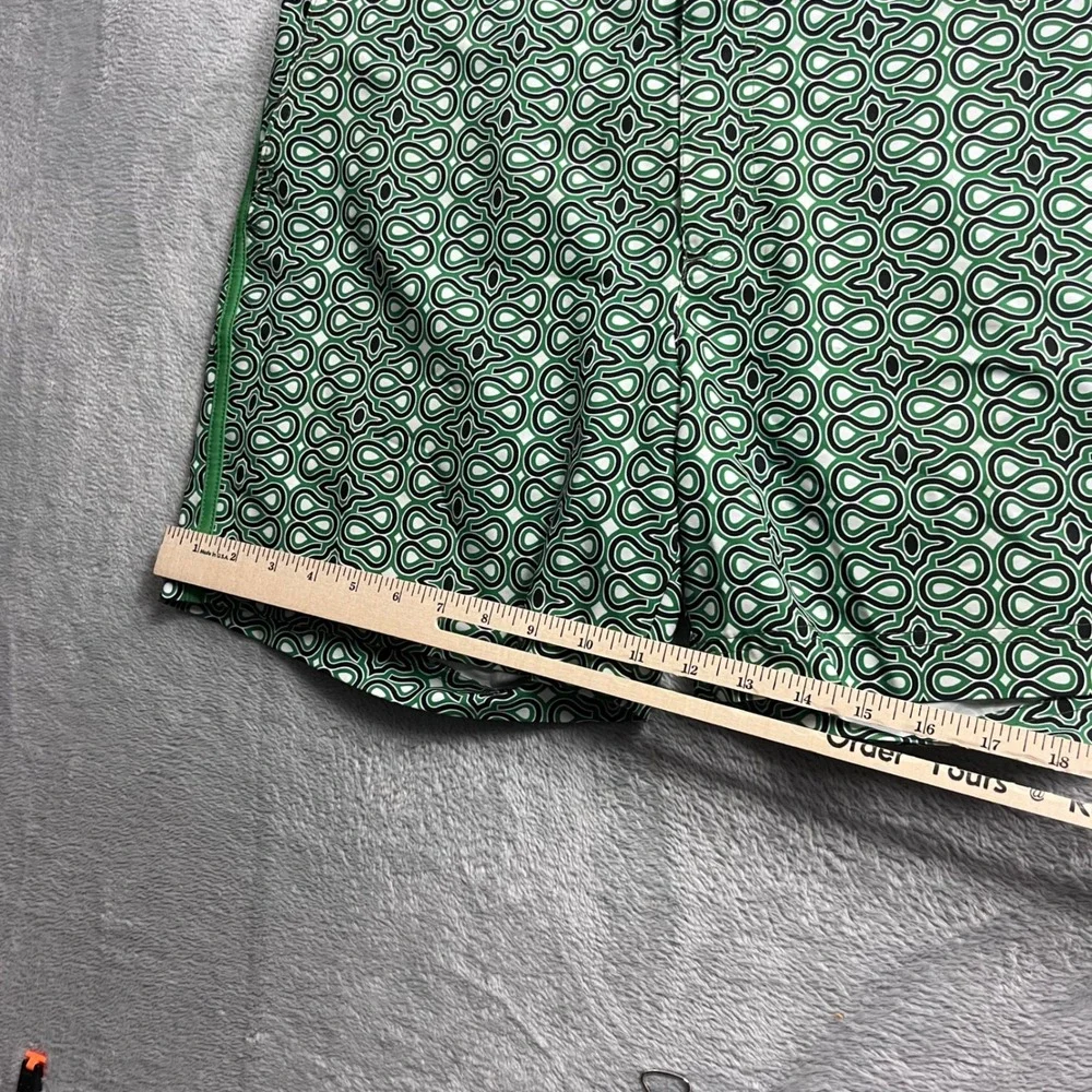 Fair Harbor Mens Green Geometric Link Print Swim Trunks Board Shorts Size L